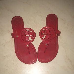 Red Tory Burch Miller sandals